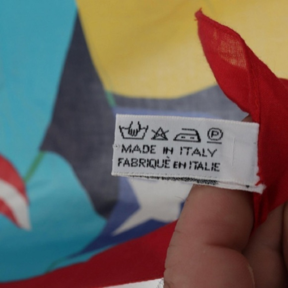 CHANEL Cotton Sarong Scarf Flags Print - Picture 5 of 5